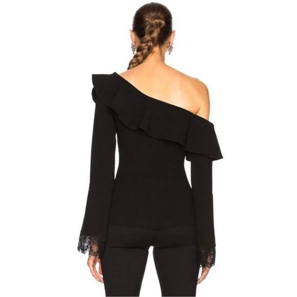 Nicholas Crepe One-shoulder Top In Black - Picture 5 of 6